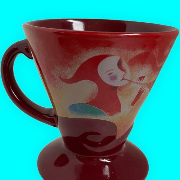 Vintage Frangelico Liqueur Expresso Demitasse Mug Signed Linda Fritchtel - Picture 3 of 7